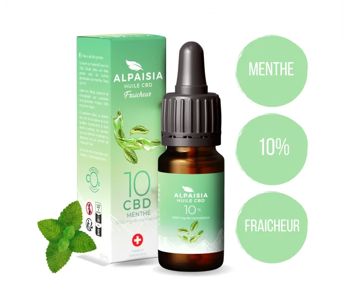 Huile de CBD 10% ALPAISIA Menthe