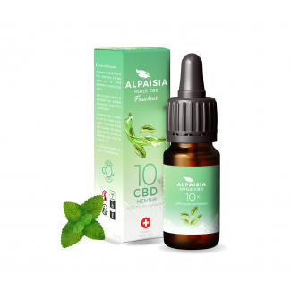 Huile de CBD 10% ALPAISIA Menthe, Broad Spectrum (spectre large)