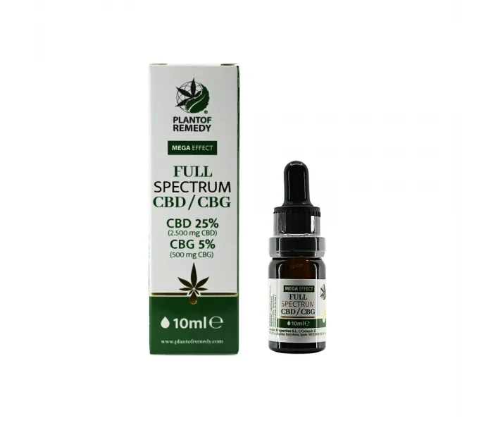 Huile Full Spectrum CBD 25% / CBG 5% Plant of Remedy